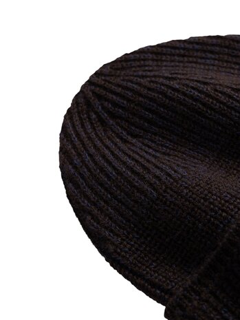 Norse Projects NORSE PROJECTS WOOL COTTON RIB BEANIE DARKEST PURPLE