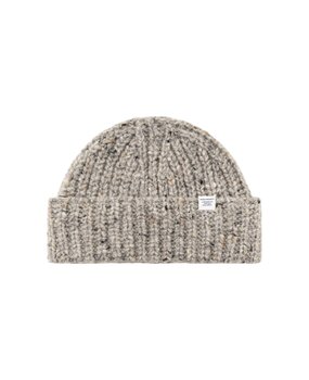 Norse Projects NORSE PROJECTS WOOL COTTON RIB BEANIE DARK GREY MELANGE