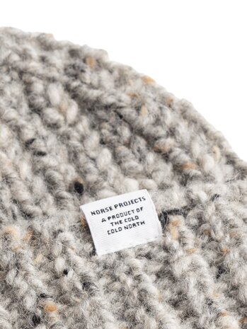 Norse Projects NORSE PROJECTS WOOL COTTON RIB BEANIE DARK GREY MELANGE