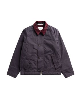 Norse Projects NORSE PROJECTS HOLMEN WAX RAGLAN INSULATED JACKET DARKEST PURPLE