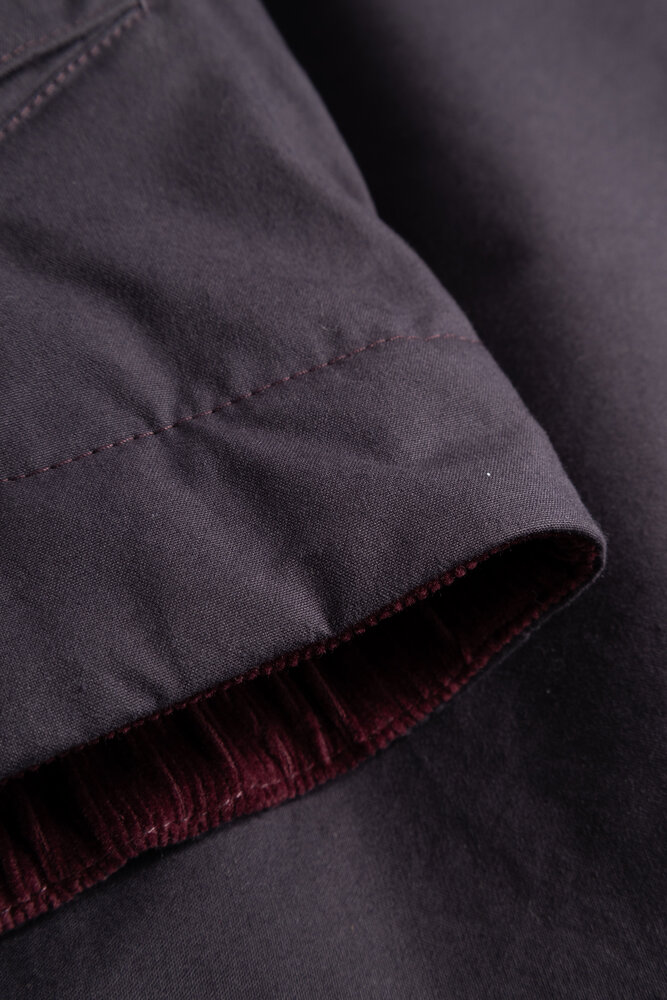 Norse Projects NORSE PROJECTS HOLMEN WAX RAGLAN INSULATED JACKET DARKEST PURPLE