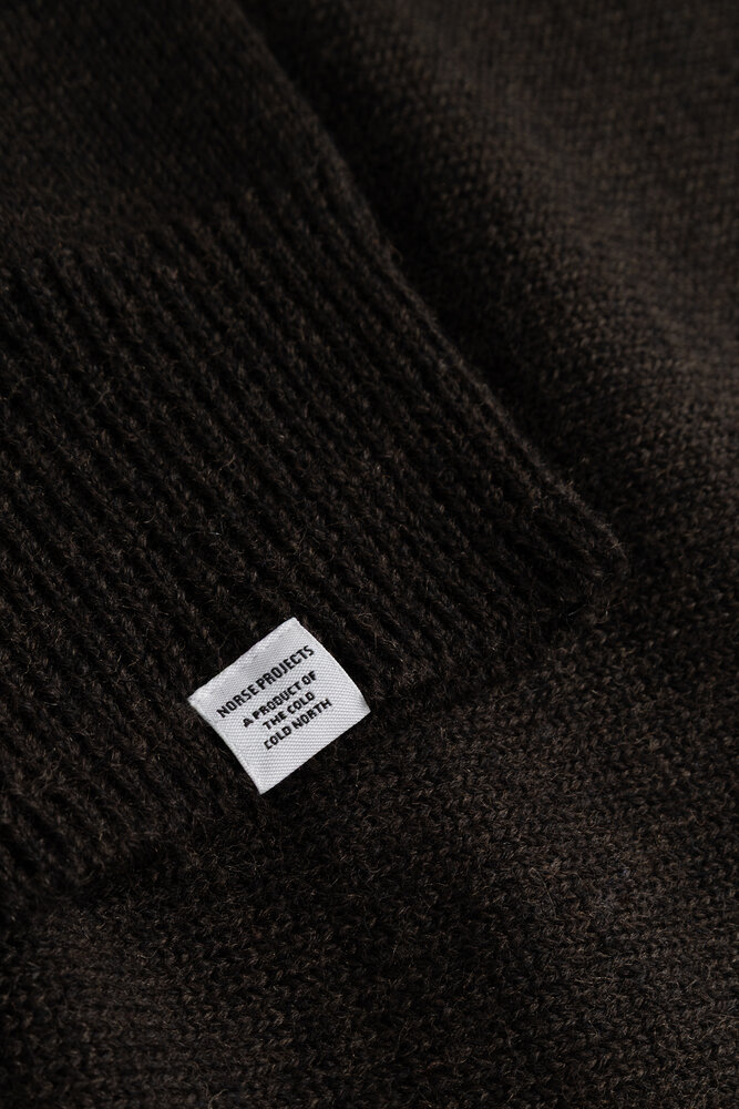 Norse Projects NORSE PROJECTS SAGVATNET WOOL ROLL NECK SWEATER DELICIOSO BROWN