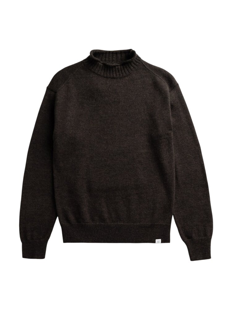 Norse Projects NORSE PROJECTS SAGVATNET WOOL ROLL NECK SWEATER DELICIOSO BROWN