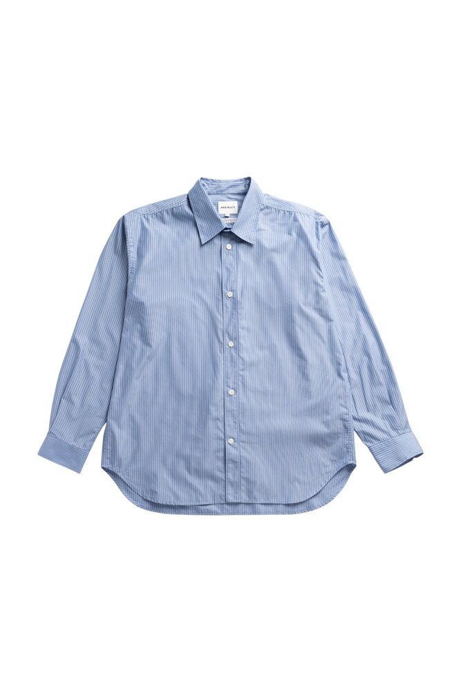 Norse Projects NORSE PROJECTS ESPEVIK FINE COTTON POPLIN OVERSIZE SHIRT CERULEAN