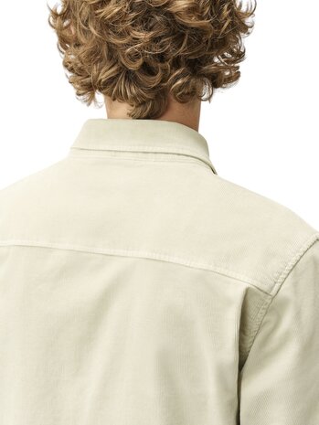 C.P. Company C.P. COMPANY CORDUROY ZIPPED OVERSHIRT SILVER BIRCH
