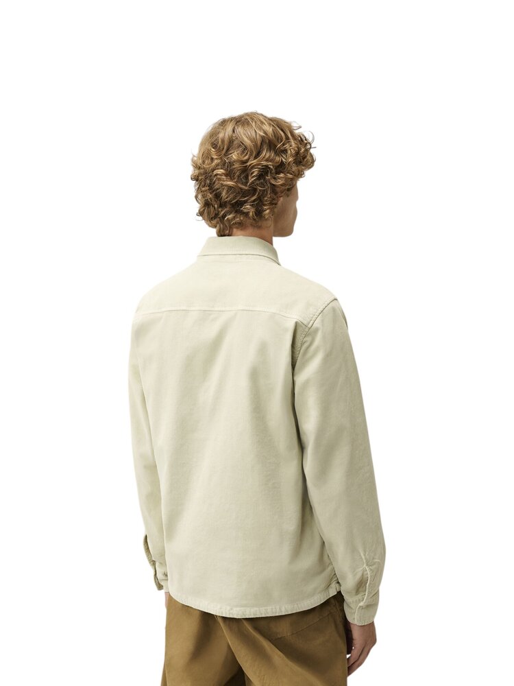 C.P. Company C.P. COMPANY CORDUROY ZIPPED OVERSHIRT SILVER BIRCH