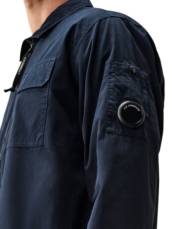 C.P. Company C.P. COMPANY ORGANIC GABARDINE ZIPPED OVERSHIRT TOTAL ECLIPSE NAVY C.P. Company C.P. COMPANY ORGANIC GABARDINE ZIPPED OVERSHIRT TOTAL ECLIPSE NAVY