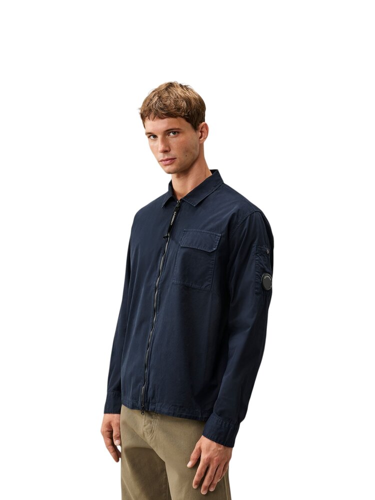 C.P. Company C.P. COMPANY ORGANIC GABARDINE ZIPPED OVERSHIRT TOTAL ECLIPSE NAVY C.P. Company C.P. COMPANY ORGANIC GABARDINE ZIPPED OVERSHIRT TOTAL ECLIPSE NAVY