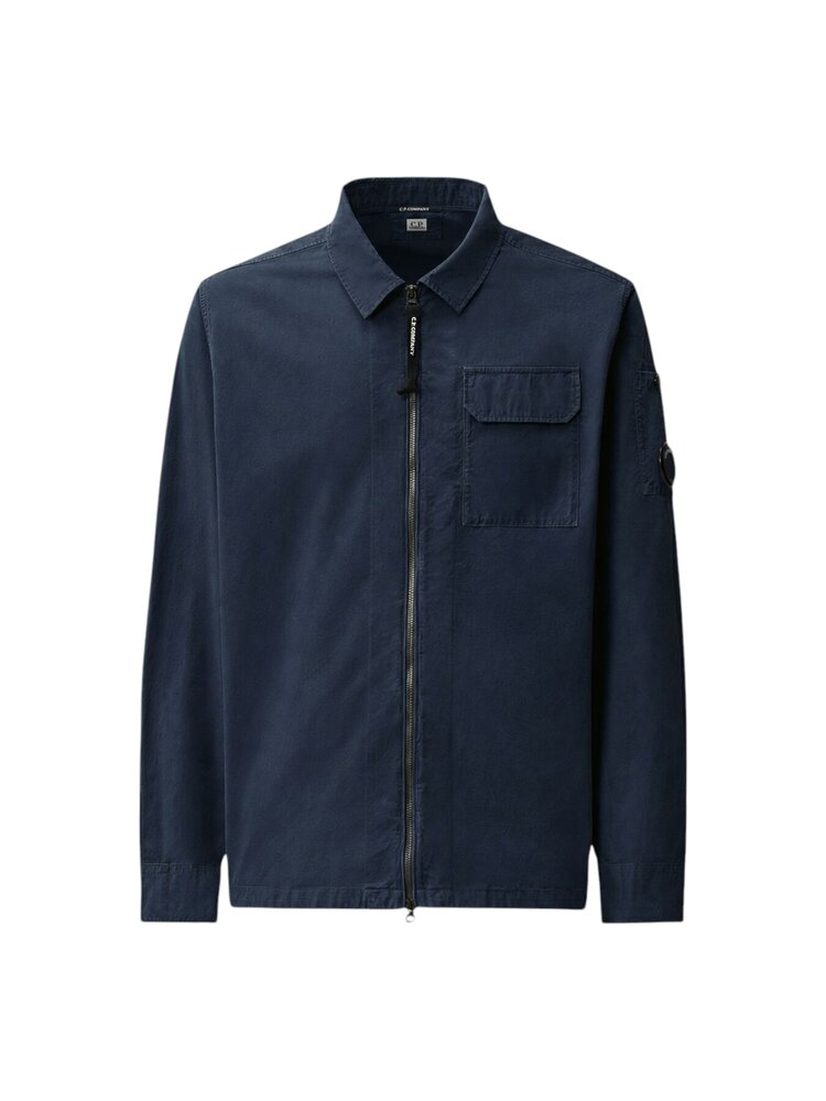 C.P. Company C.P. COMPANY ORGANIC GABARDINE ZIPPED OVERSHIRT TOTAL ECLIPSE NAVY C.P. Company C.P. COMPANY ORGANIC GABARDINE ZIPPED OVERSHIRT TOTAL ECLIPSE NAVY