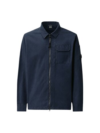 C.P. Company C.P. COMPANY ORGANIC GABARDINE ZIPPED OVERSHIRT TOTAL ECLIPSE NAVY C.P. Company C.P. COMPANY ORGANIC GABARDINE ZIPPED OVERSHIRT TOTAL ECLIPSE NAVY