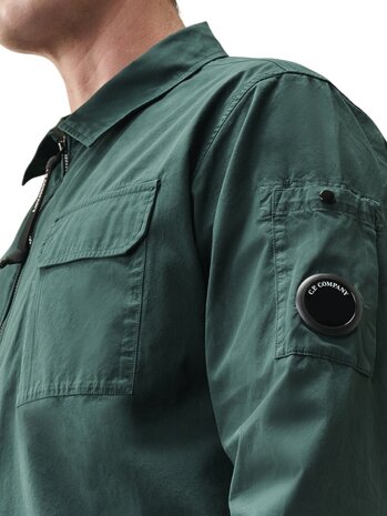 C.P. Company C.P. COMPANY ORGANIC GABARDINE ZIPPED OVERSHIRT PONDEROSA PINE C.P. Company C.P. COMPANY ORGANIC GABARDINE ZIPPED OVERSHIRT PONDEROSA PINE