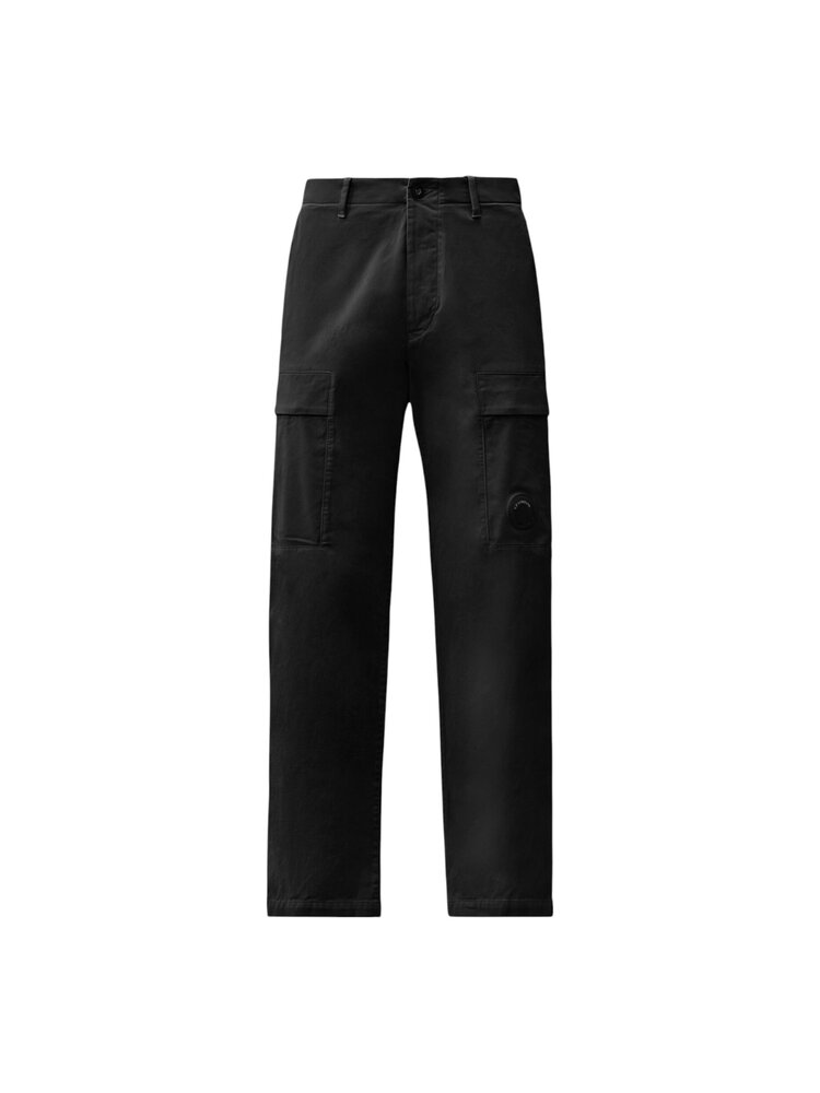 C.P. Company C.P. COMPANY STRETCH SATEEN REGULAR CARGO PANTS BLACK