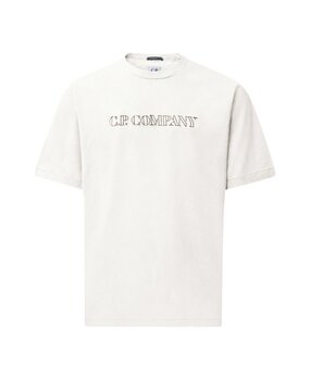 C.P. Company C.P. COMPANY 30/2 MERCERIZED JERSEY TWISTED SHORT SLEEVE T-SHIRT GAUZE WHITE