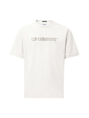 C.P. Company C.P. COMPANY 30/2 MERCERIZED JERSEY TWISTED SHORT SLEEVE T-SHIRT GAUZE WHITE