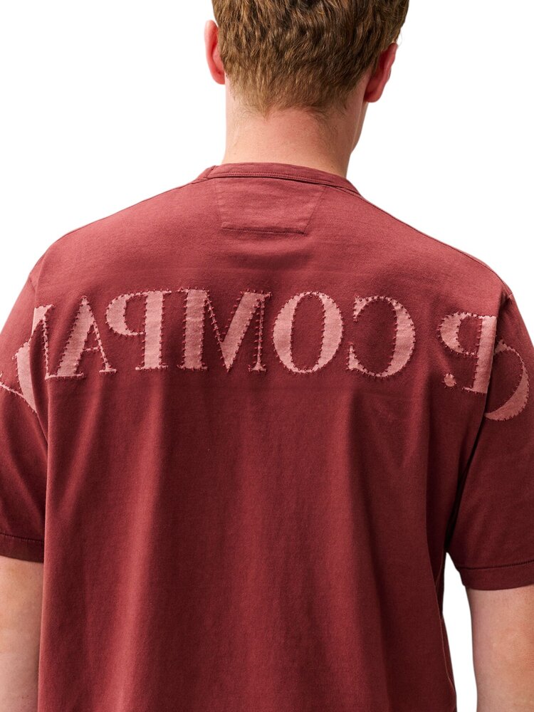 C.P. Company C.P. COMPANY OPEN END 20/1 JERSEY SHORT SLEEVE LOGO T-SHIRT ANDORRA RED