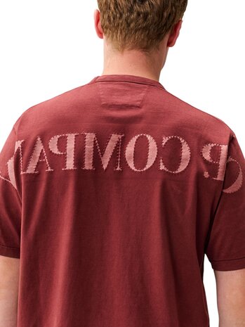 C.P. Company C.P. COMPANY OPEN END 20/1 JERSEY SHORT SLEEVE LOGO T-SHIRT ANDORRA RED