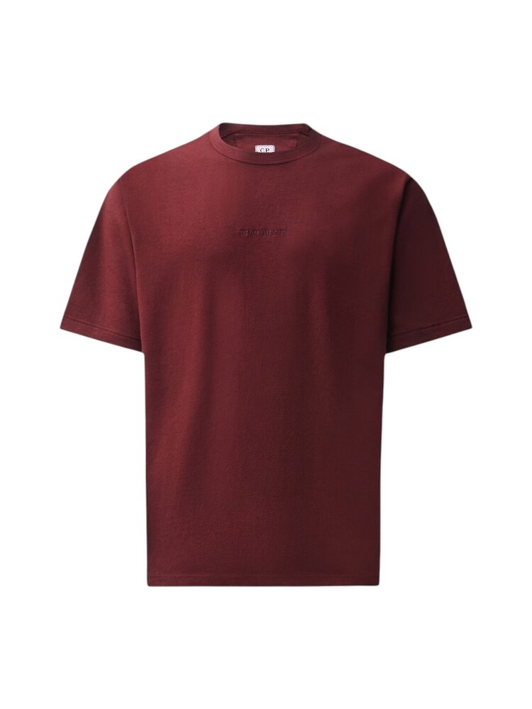 C.P. Company C.P. COMPANY OPEN END 20/1 JERSEY SHORT SLEEVE LOGO T-SHIRT ANDORRA RED