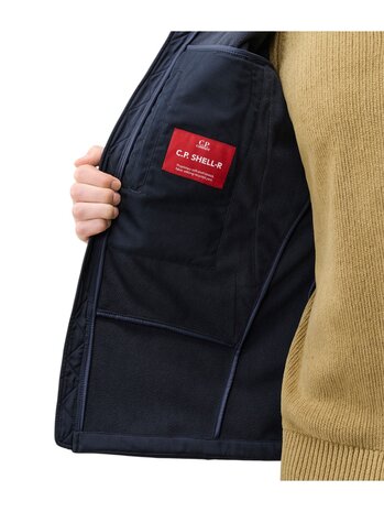 C.P. Company C.P. COMPANY SHELL-R GOGGLE JACKET TOTAL ECLIPSE NAVY