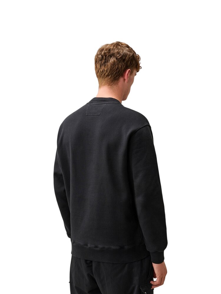 C.P. Company C.P. COMPANY COTTON FLEECE CREWNECK LOGO SWEATSHIRT BLACK