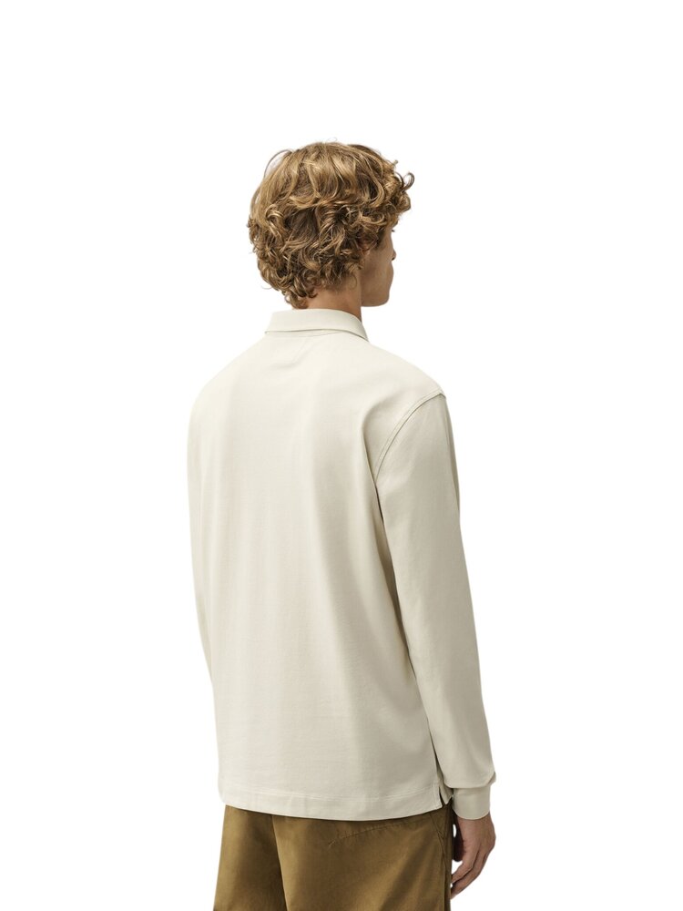 C.P. Company C.P. COMPANY STRETCH PIQUET LONGSLEEVE ZIP POLO SILVER BIRCH