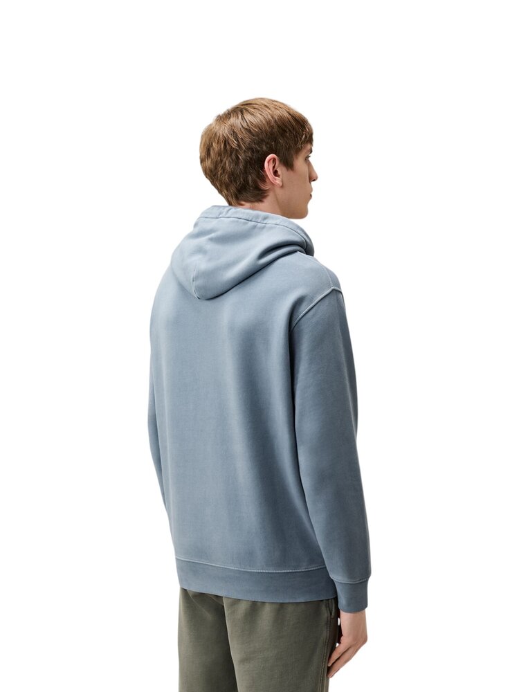 C.P. Company C.P. COMPANY DIAGONAL FLEECE HOODED LOGO SWEATSHIRT ORION BLUE