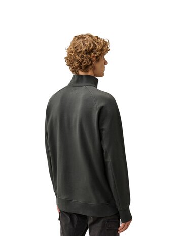 C.P. Company C.P. COMPANY DIAGIONAL FLEECE HALF ZIP LENS SWEATSHIRT RAVEN
