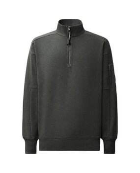 C.P. Company C.P. COMPANY DIAGIONAL FLEECE HALF ZIP LENS SWEATSHIRT RAVEN