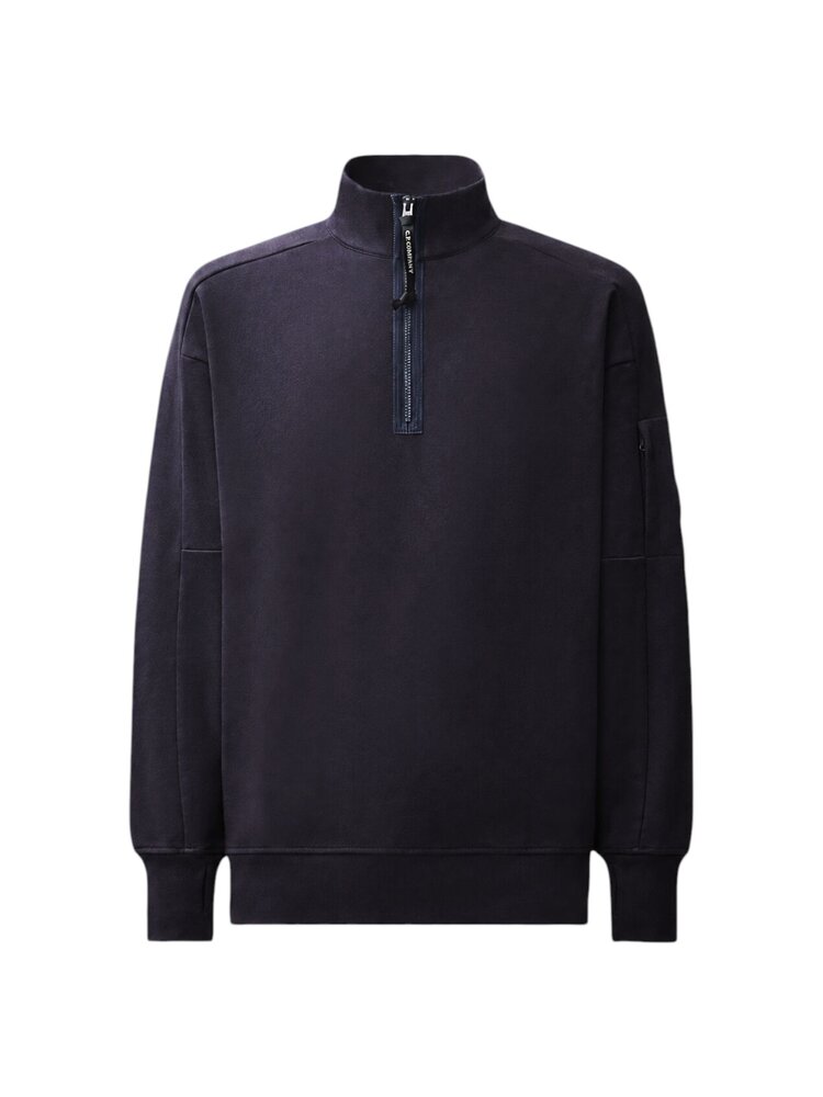 C.P. Company C.P. COMPANT DIAGIONAL FLEECE HALF ZIP LENS SWEATSHIRT TOTAL ECLIPSE NAVY