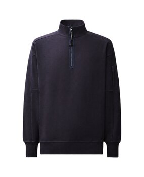 C.P. Company C.P. COMPANT DIAGIONAL FLEECE HALF ZIP LENS SWEATSHIRT TOTAL ECLIPSE NAVY