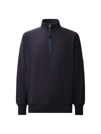 C.P. Company C.P. COMPANT DIAGIONAL FLEECE HALF ZIP LENS SWEATSHIRT TOTAL ECLIPSE NAVY