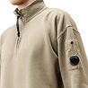 C.P. Company C.P. COMPANY DIAGONAL FLEECE MIXED BOXY HALF ZIP SWEATSHIRT FALLEN ROCK