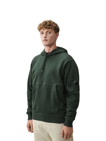 C.P. Company C.P. COMPANY DIAGIONAL FLEECE HOODED LENS SWEATSHIRT PONDEROSA PINE