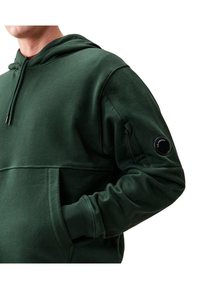 C.P. Company C.P. COMPANY DIAGIONAL FLEECE HOODED LENS SWEATSHIRT PONDEROSA PINE