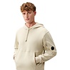 C.P. Company C.P. COMPANY DIAGIONAL FLEECE HOODED LENS SWEATSHIRT SILVER BIRCH