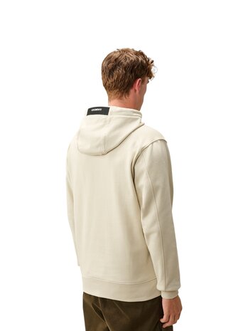 C.P. Company C.P. COMPANY DIAGIONAL FLEECE HOODED LENS SWEATSHIRT SILVER BIRCH