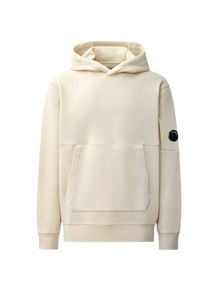 C.P. Company C.P. COMPANY DIAGIONAL FLEECE HOODED LENS SWEATSHIRT SILVER BIRCH