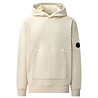 C.P. Company C.P. COMPANY DIAGIONAL FLEECE HOODED LENS SWEATSHIRT SILVER BIRCH