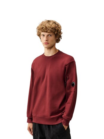 C.P. Company C.P. COMPANY DIAGONAL FLEECE CREWNECK SWEATSHIRT ANDORRA RED