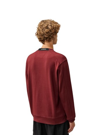 C.P. Company C.P. COMPANY DIAGONAL FLEECE CREWNECK SWEATSHIRT ANDORRA RED