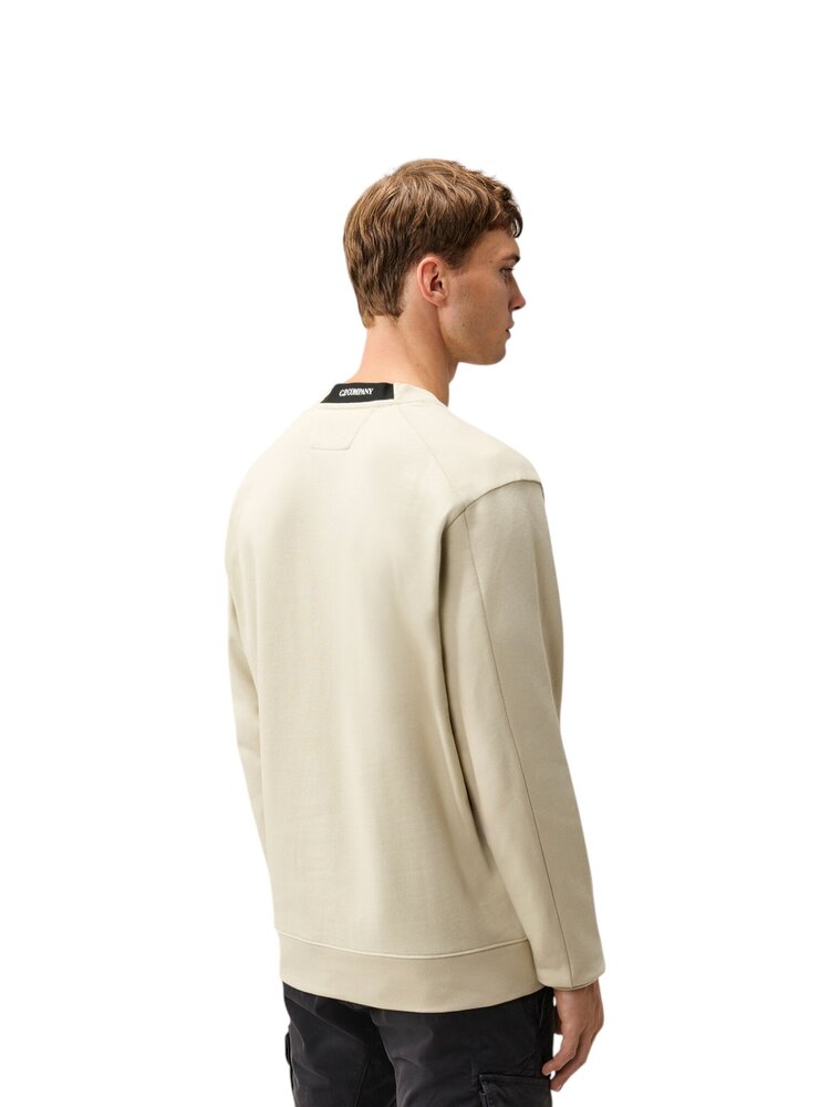 C.P. Company C.P. COMPANY DIAGIONAL FLEECE CREWNECK SWEATSHIRT SILVER BIRCH