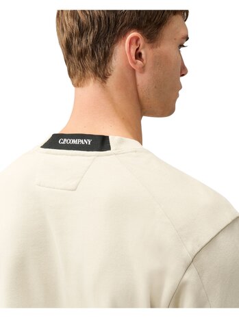 C.P. Company C.P. COMPANY DIAGIONAL FLEECE CREWNECK SWEATSHIRT SILVER BIRCH