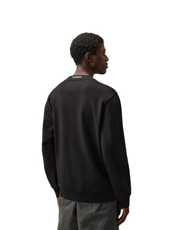 C.P. Company C.P. COMPANY DIAGONAL FLEECE CREWNECK SWEATSHIRT BLACK
