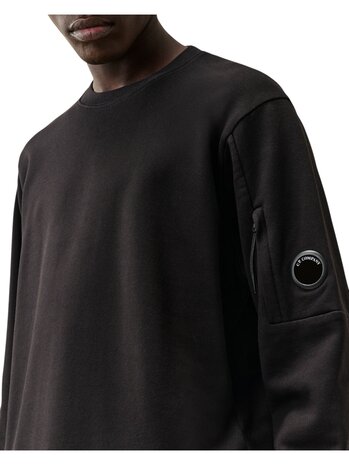 C.P. Company C.P. COMPANY DIAGONAL FLEECE CREWNECK SWEATSHIRT BLACK