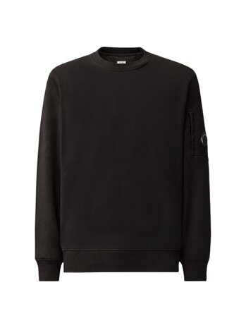 C.P. Company C.P. COMPANY DIAGONAL FLEECE CREWNECK SWEATSHIRT BLACK