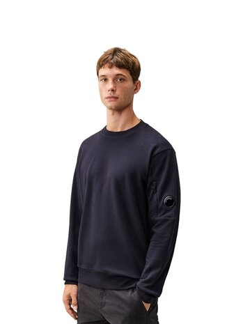 C.P. Company C.P. COMPANY DIAGIONAL FLEECE CREWNECK SWEATSHIRT TOTAL ECLIPSE NAVY