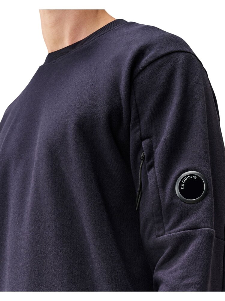 C.P. Company C.P. COMPANY DIAGIONAL FLEECE CREWNECK SWEATSHIRT TOTAL ECLIPSE NAVY
