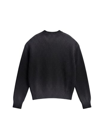 Brams Fruit BRAM'S FRUIT STAMP KNIT PULLOVER CHARCOAL BLACK