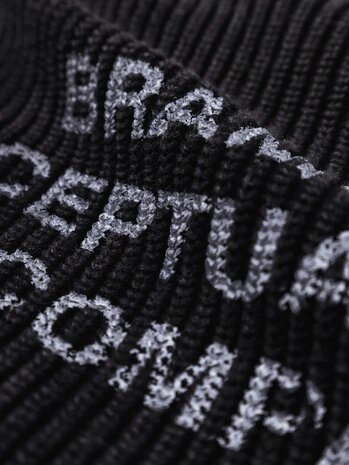 Brams Fruit BRAM'S FRUIT STAMP KNIT PULLOVER CHARCOAL BLACK
