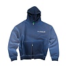 FLÂNEUR HEAVY DOUBLE LOGO ZIP-UP VEST NAVY