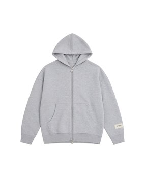 FLÂNEUR ATELIER KNIT ZIP-UP HEATHER GREY